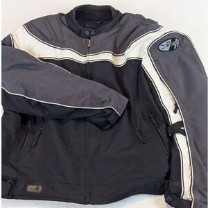 Joe Rocket Motorcycle Riding Jacket 2XL Black Gray Padded Protective‎
